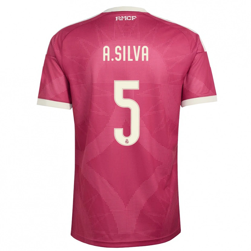 Danxen Uomo Maglia Antonia Silva #5 Rosso Viola Pallido Bianco Kit Gara Third 2026/27 Maglietta