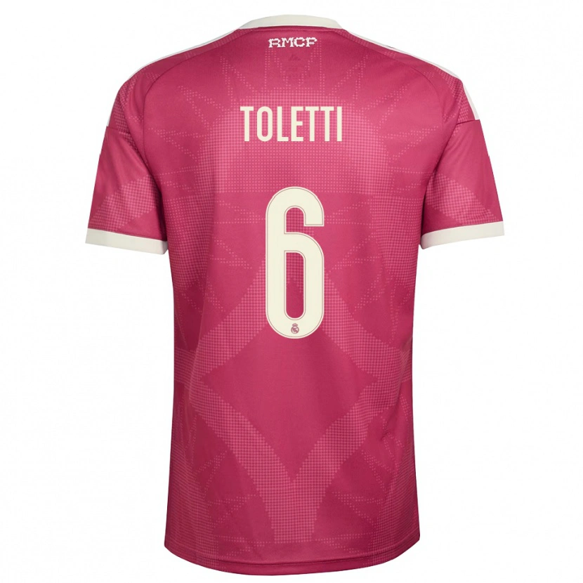 Danxen Uomo Maglia Sandie Toletti #6 Rosso Viola Pallido Bianco Kit Gara Third 2026/27 Maglietta