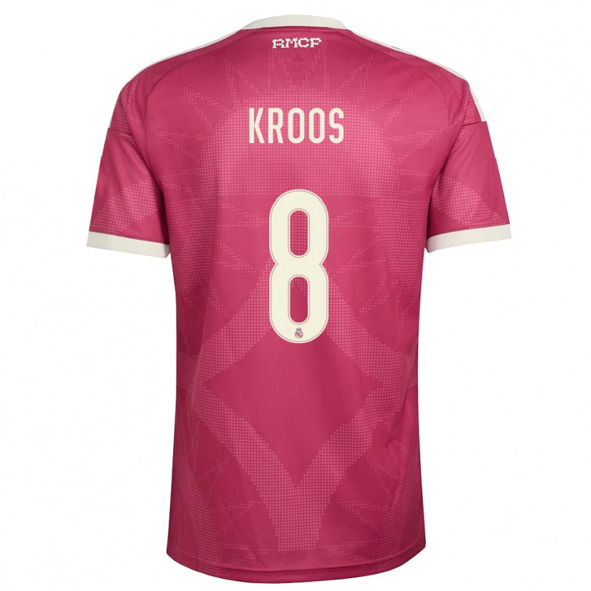 Danxen Uomo Maglia Toni Kroos #8 Rosso Viola Pallido Bianco Kit Gara Third 2026/27 Maglietta