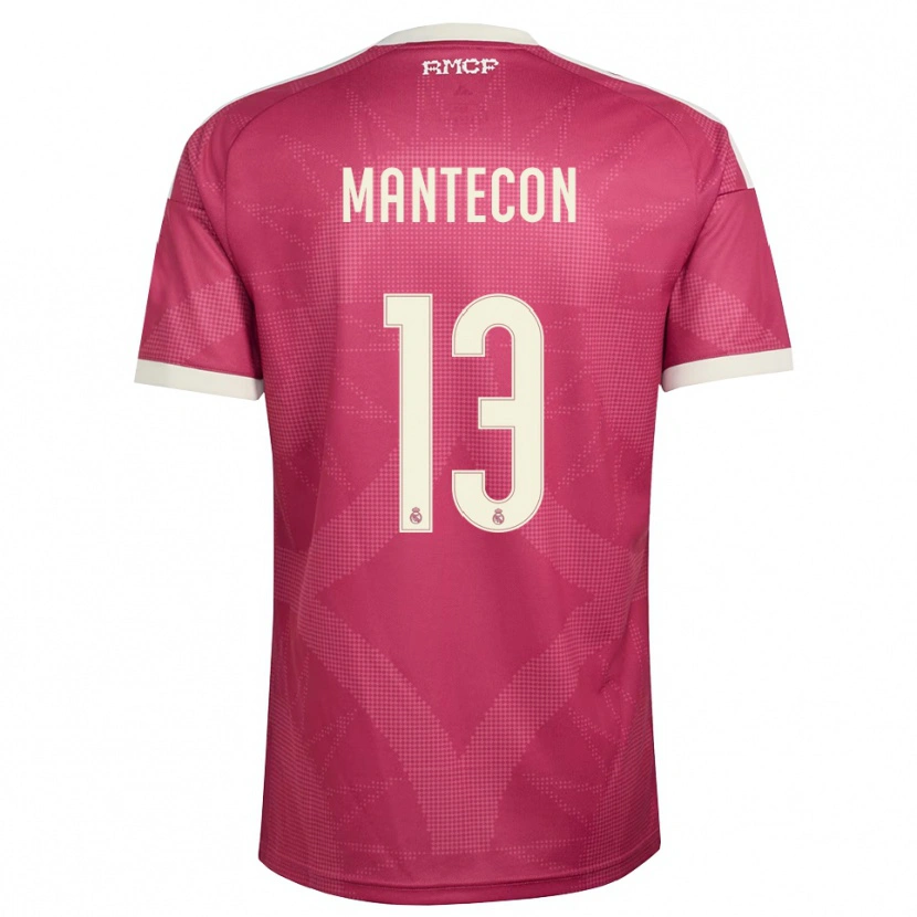 Danxen Uomo Maglia Hugo Mantecon #13 Rosso Viola Pallido Bianco Kit Gara Third 2026/27 Maglietta
