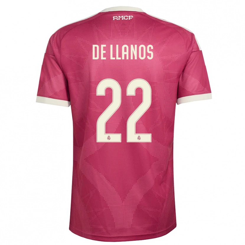 Danxen Uomo Maglia Hugo De Llanos #22 Rosso Viola Pallido Bianco Kit Gara Third 2026/27 Maglietta