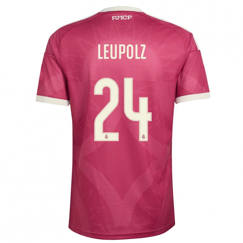 Danxen Uomo Maglia Melanie Leupolz #24 Rosso Viola Pallido Bianco Kit Gara Third 2026/27 Maglietta