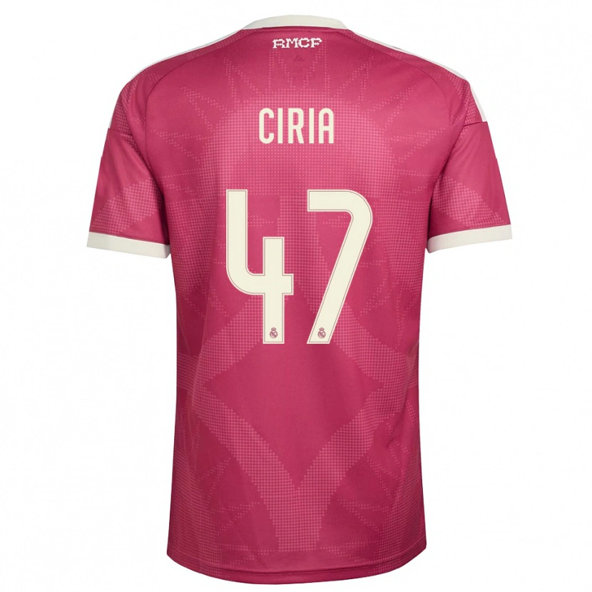 Danxen Uomo Maglia Alexis Ciria #47 Rosso Viola Pallido Bianco Kit Gara Third 2026/27 Maglietta
