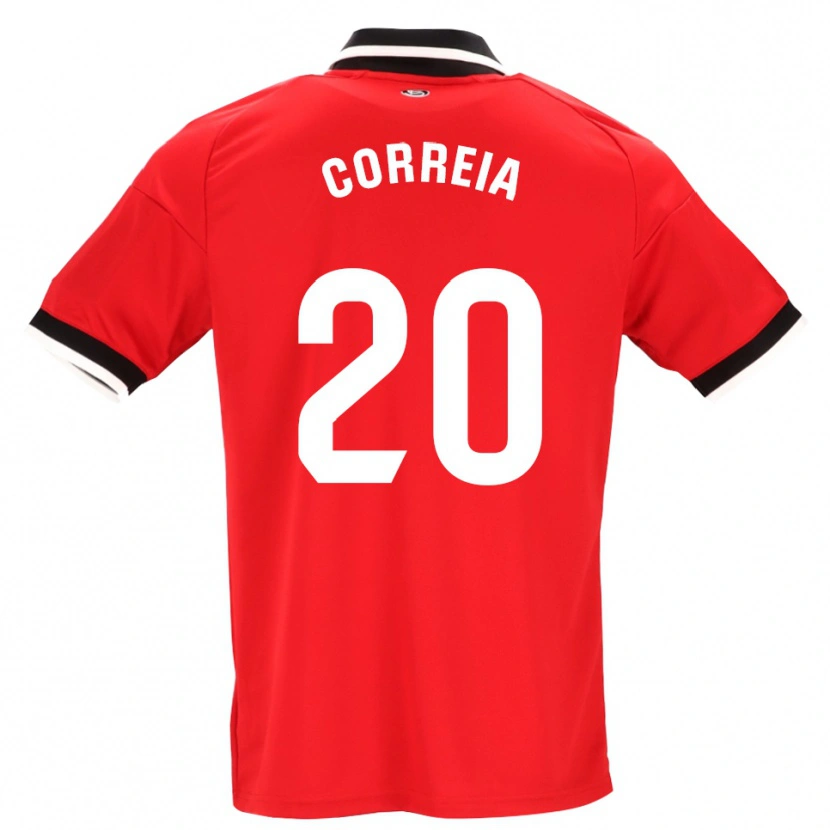 Danxen Uomo Maglia Félix Correia #20 Nero Bianco Rosso Kit Gara Away 2026/27 Maglietta