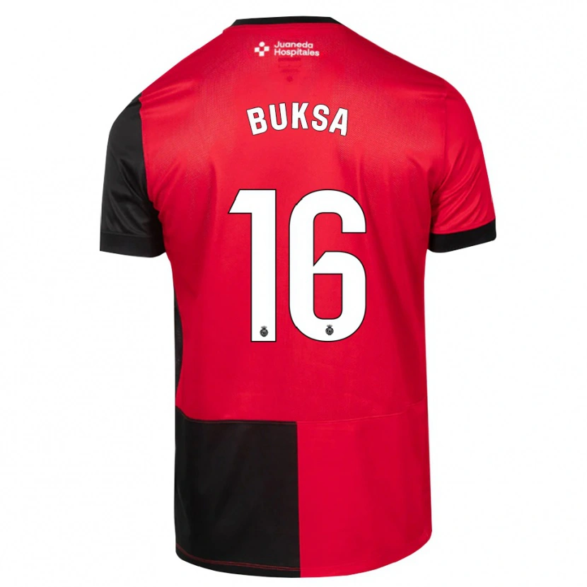 Danxen Uomo Maglia Adam Buksa #16 Nero Rosso Bianco Kit Gara Home 2026/27 Maglietta