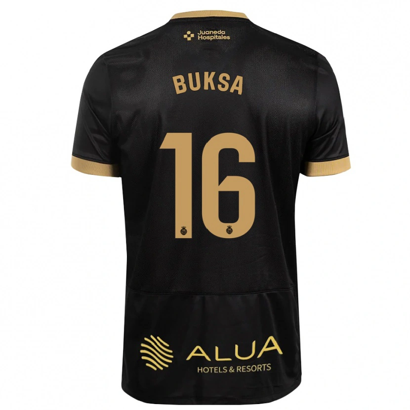 Danxen Uomo Maglia Adam Buksa #16 Nero Marrone Sabbia Legno Robusto Kit Gara Away 2026/27 Maglietta