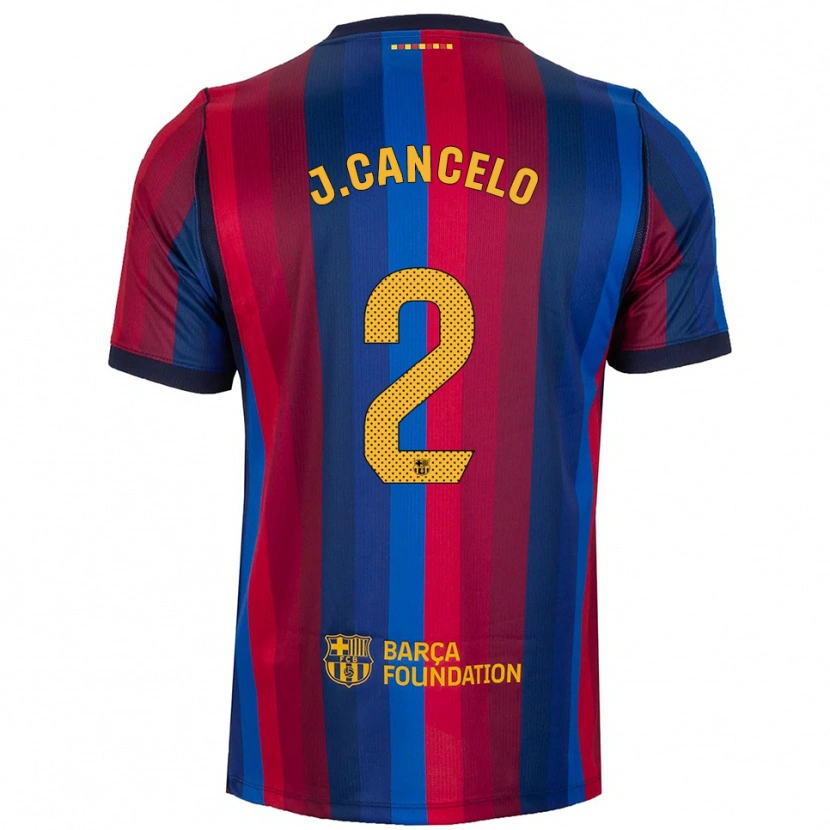 Danxen Uomo Maglia João Cancelo #2 Blu Reale Rosso Giallo Kit Gara Home 2026/27 Maglietta