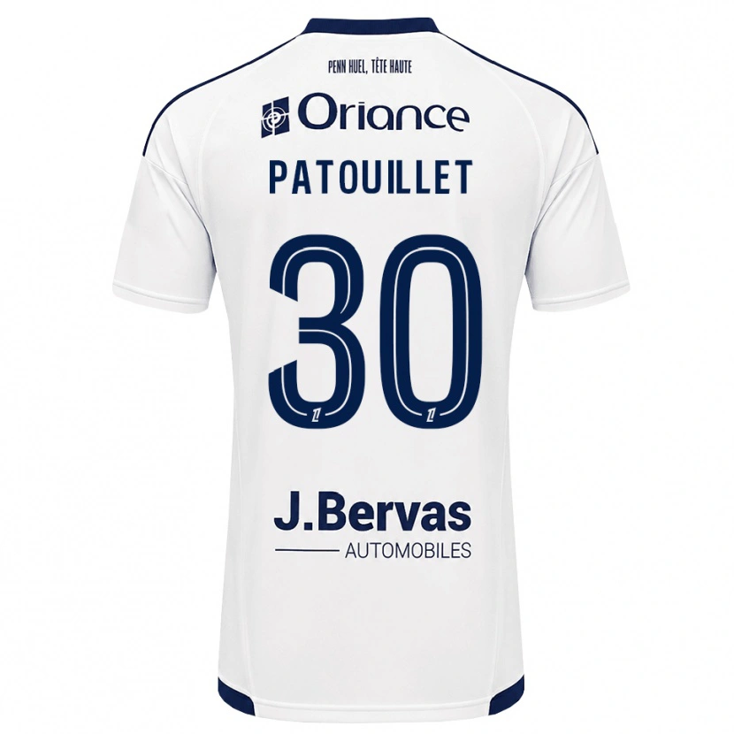 Danxen Uomo Maglia Mathieu Patouillet #30 Navy Bianco Kit Gara Away 2026/27 Maglietta
