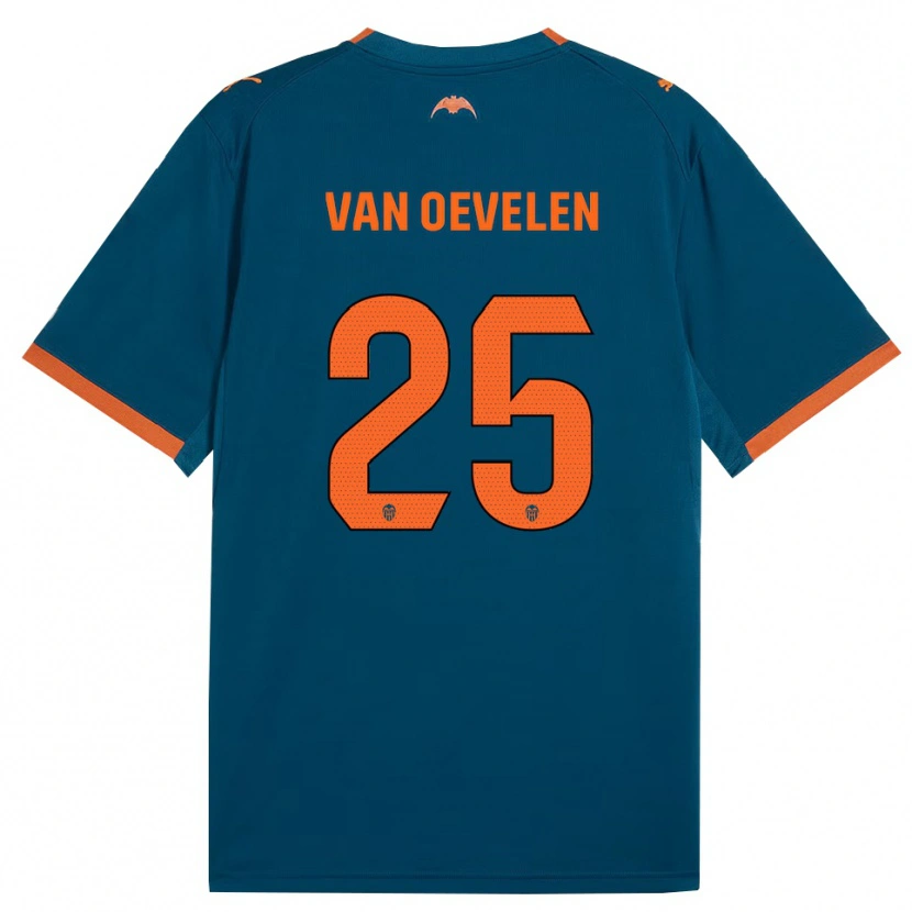 Danxen Donna Maglia Kayne Van Oevelen #25 Blu Acciaio Arancione Kit Gara Away 2026/27 Maglietta