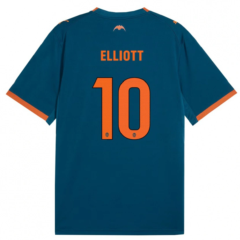 Danxen Donna Maglia Harvey Elliott #10 Blu Acciaio Arancione Kit Gara Away 2026/27 Maglietta