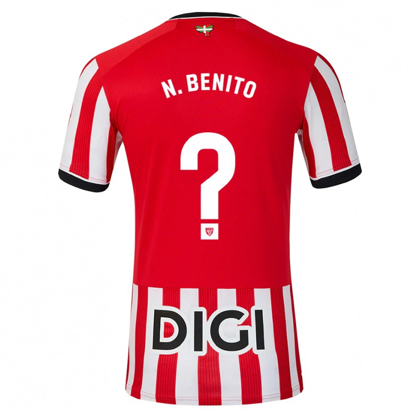 Danxen Donna Maglia Nerea Benito Zaldibar #0 Rosso Nero Bianco Kit Gara Home 2026/27 Maglietta