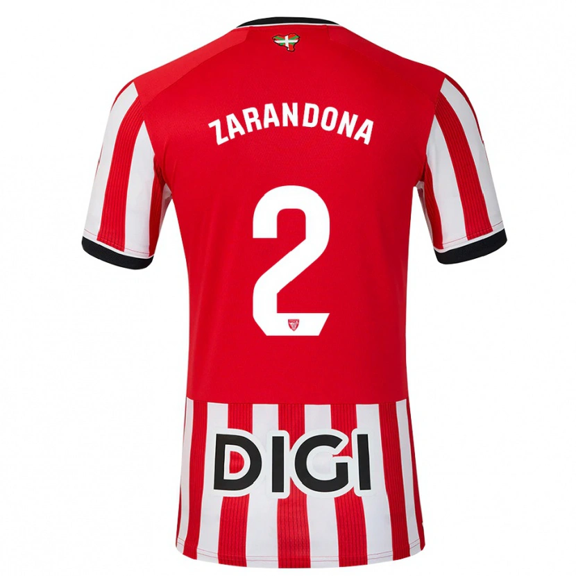 Danxen Donna Maglia Telmo Zarandona #2 Rosso Nero Bianco Kit Gara Home 2026/27 Maglietta