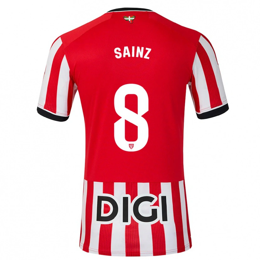 Danxen Donna Maglia Iñigo Sainz #8 Rosso Nero Bianco Kit Gara Home 2026/27 Maglietta