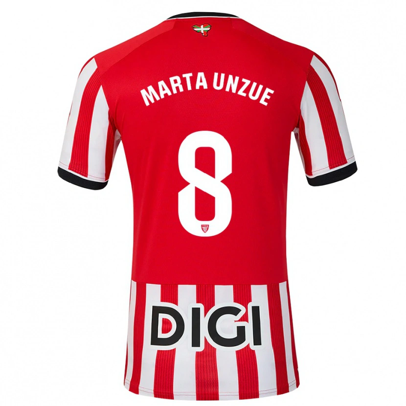 Danxen Donna Maglia Marta Unzué Urdániz #8 Rosso Nero Bianco Kit Gara Home 2026/27 Maglietta
