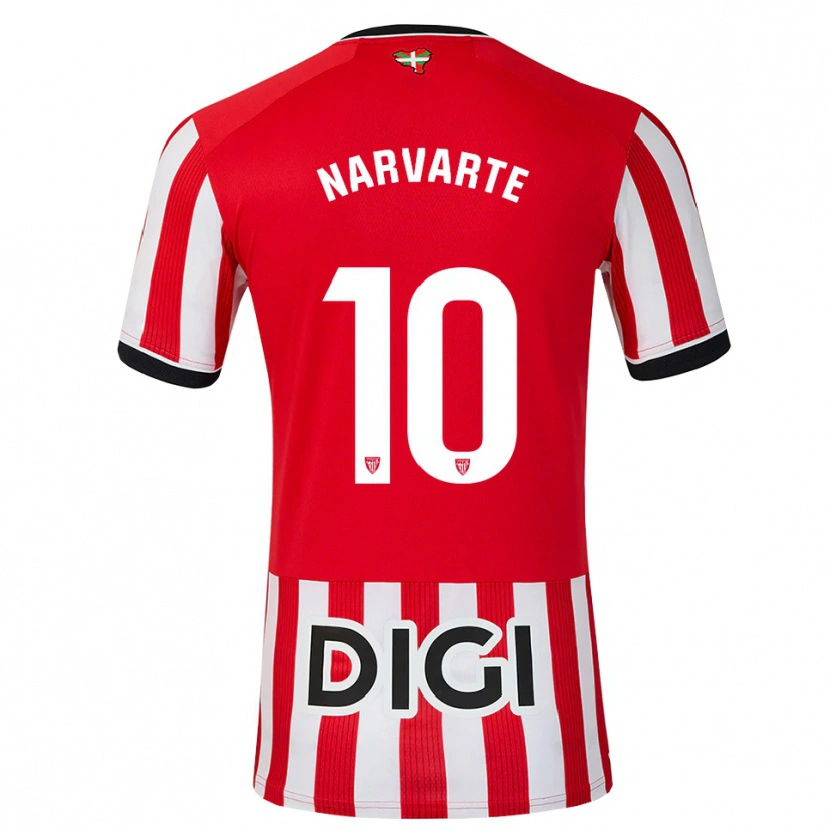 Danxen Donna Maglia Danel Narvarte #10 Rosso Nero Bianco Kit Gara Home 2026/27 Maglietta