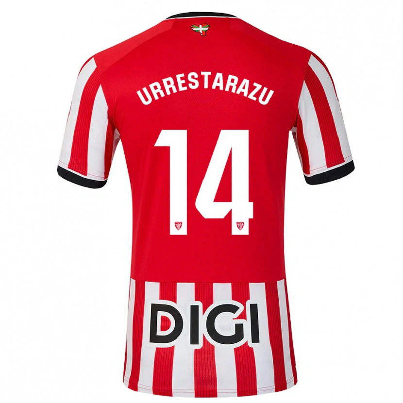 Danxen Donna Maglia Mikel Urrestarazu #14 Rosso Nero Bianco Kit Gara Home 2026/27 Maglietta