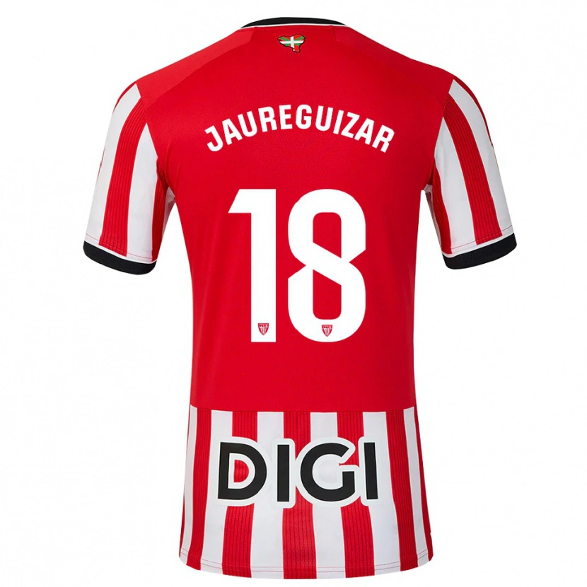 Danxen Donna Maglia Mikel Jauregizar #18 Rosso Nero Bianco Kit Gara Home 2026/27 Maglietta