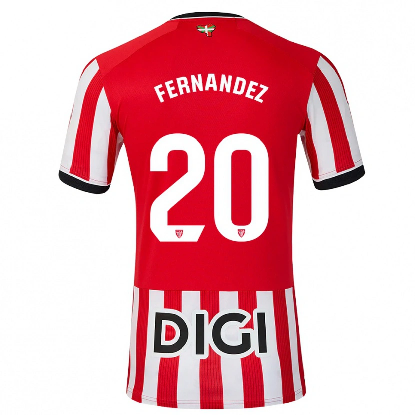 Danxen Donna Maglia Hugo Fernández #20 Rosso Nero Bianco Kit Gara Home 2026/27 Maglietta