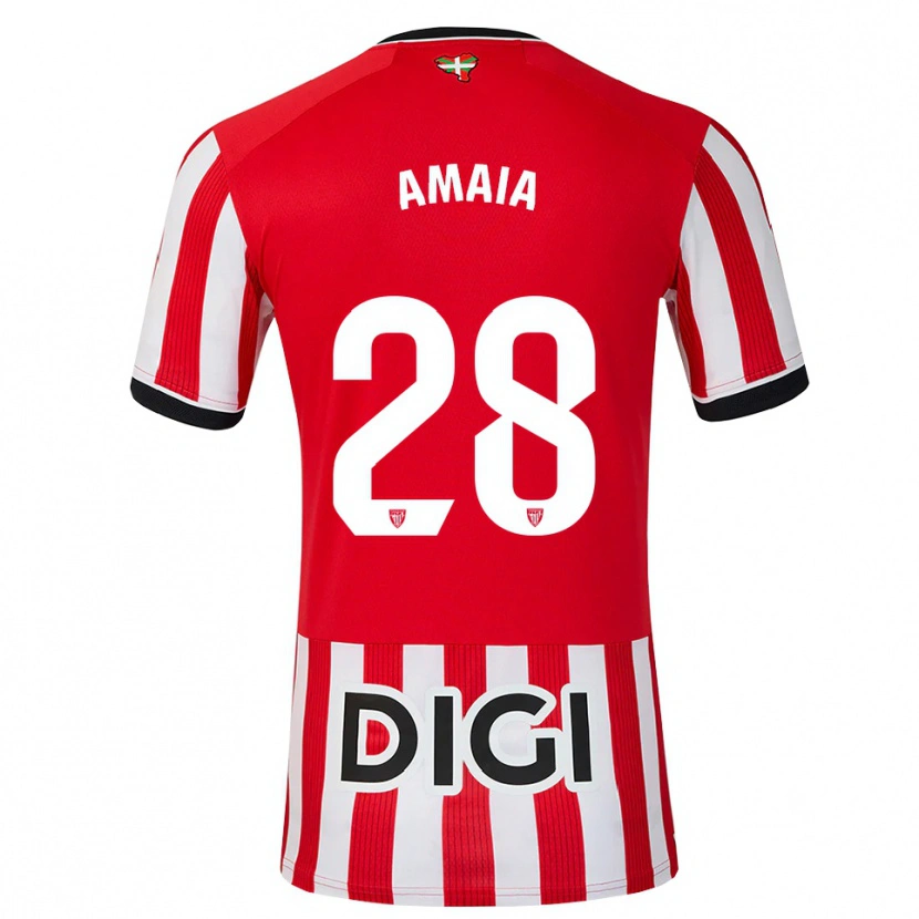 Danxen Donna Maglia Amaia Martinez De La Peña #28 Rosso Nero Bianco Kit Gara Home 2026/27 Maglietta