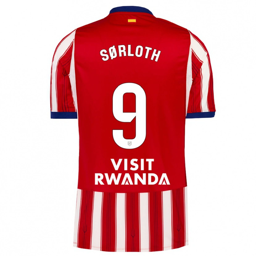 Danxen Donna Maglia Alexander Sørloth #9 Blu Reale Rosso Bianco Kit Gara Home 2026/27 Maglietta