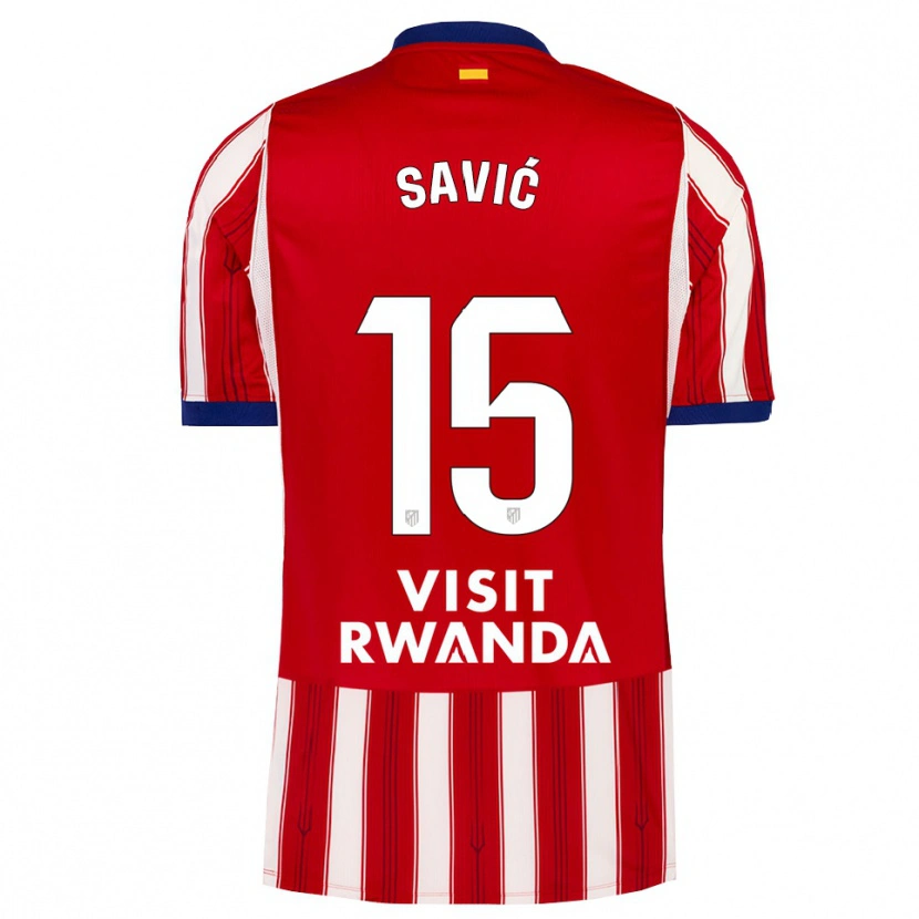 Danxen Donna Maglia Stefan Savic #15 Blu Reale Rosso Bianco Kit Gara Home 2026/27 Maglietta