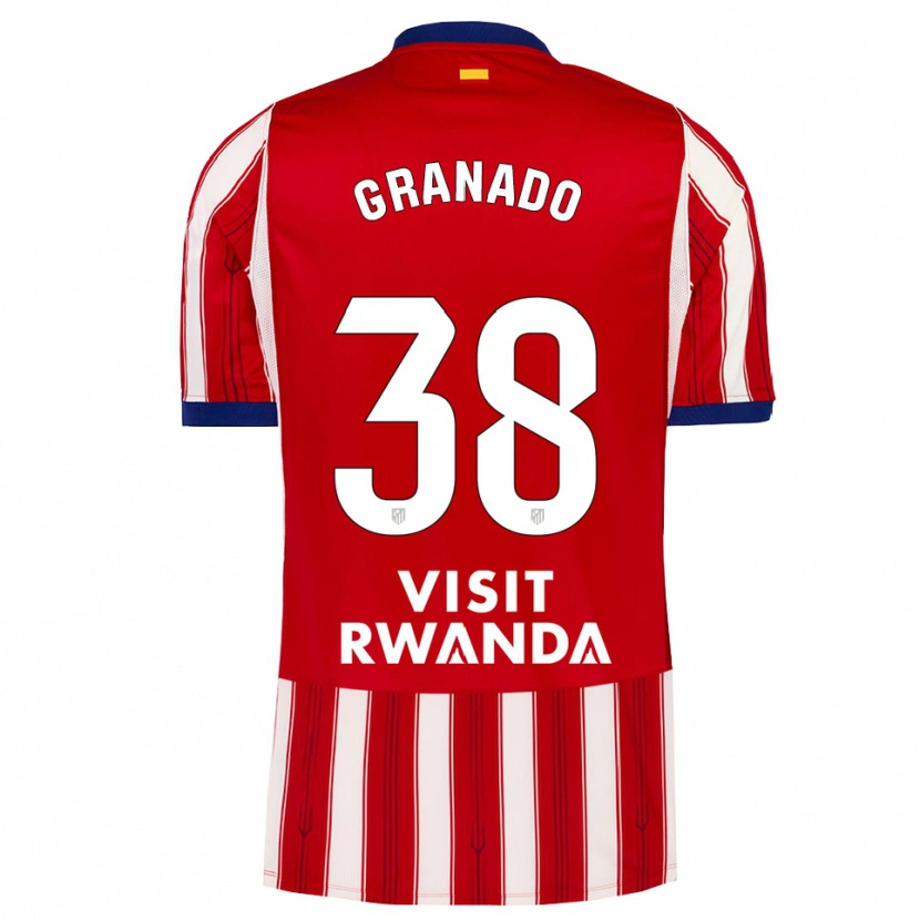 Danxen Donna Maglia Adrian Granado #38 Blu Reale Rosso Bianco Kit Gara Home 2026/27 Maglietta