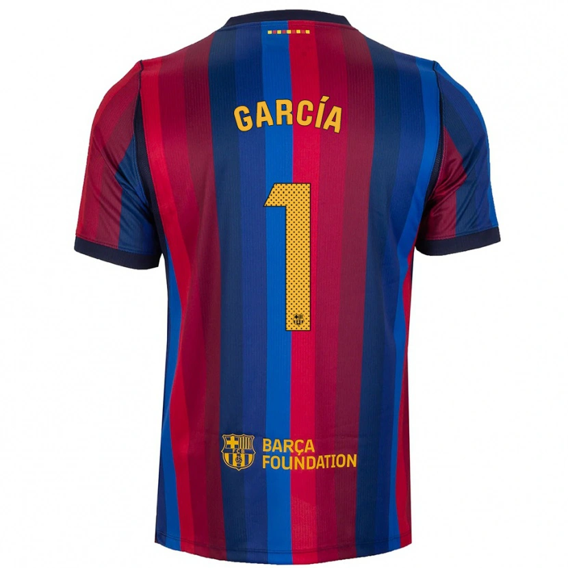 Danxen Donna Maglia Joan García #1 Blu Reale Rosso Giallo Kit Gara Home 2026/27 Maglietta