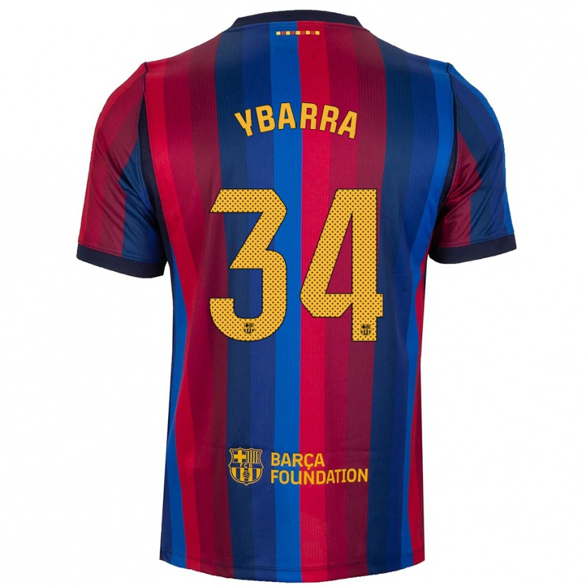 Danxen Donna Maglia Juan Ybarra #34 Blu Reale Rosso Giallo Kit Gara Home 2026/27 Maglietta