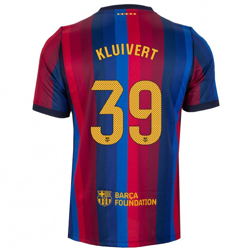 Danxen Donna Maglia Shane Kluivert #39 Blu Reale Rosso Giallo Kit Gara Home 2026/27 Maglietta
