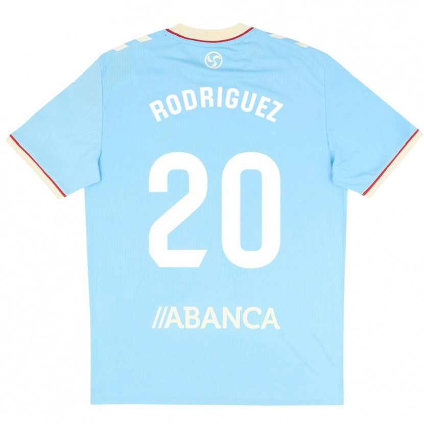 Danxen Donna Maglia Javi Rodríguez #20 Azzurro Bianco Rosso Kit Gara Home 2026/27 Maglietta