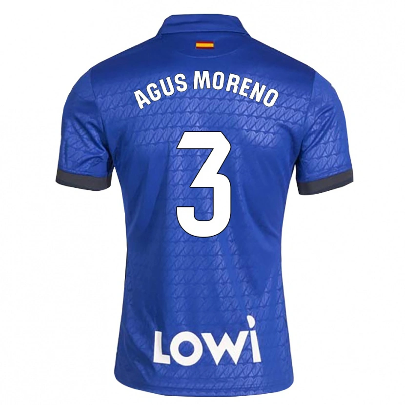 Danxen Donna Maglia Agus Moreno #3 Blu Bianco Nero Kit Gara Home 2026/27 Maglietta
