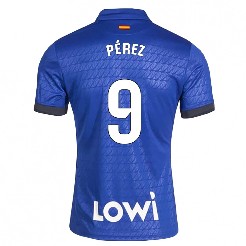 Danxen Donna Maglia Joselu Pérez #9 Blu Bianco Nero Kit Gara Home 2026/27 Maglietta