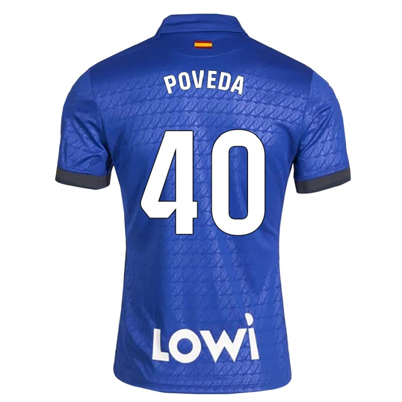Danxen Donna Maglia Pedro Poveda #40 Blu Bianco Nero Kit Gara Home 2026/27 Maglietta