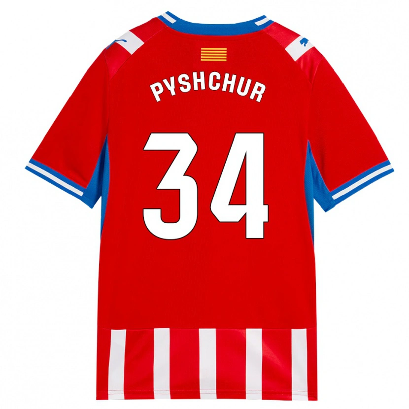 Danxen Donna Maglia Oleksandr Pyshchur #34 Rosso Bianco Azzurro Kit Gara Home 2026/27 Maglietta
