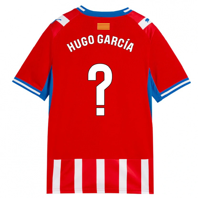 Danxen Donna Maglia Hugo García #0 Rosso Bianco Azzurro Kit Gara Home 2026/27 Maglietta