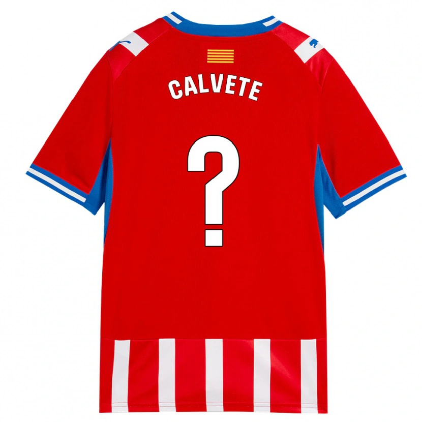 Danxen Donna Maglia Pablo Calvete #0 Rosso Bianco Azzurro Kit Gara Home 2026/27 Maglietta