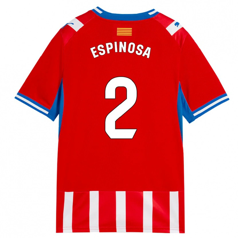 Danxen Donna Maglia Bernardo Espinosa #2 Rosso Bianco Azzurro Kit Gara Home 2026/27 Maglietta