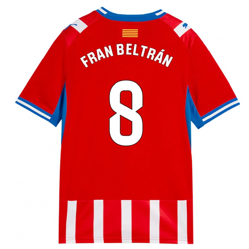 Danxen Donna Maglia Fran Beltrán #8 Rosso Bianco Azzurro Kit Gara Home 2026/27 Maglietta