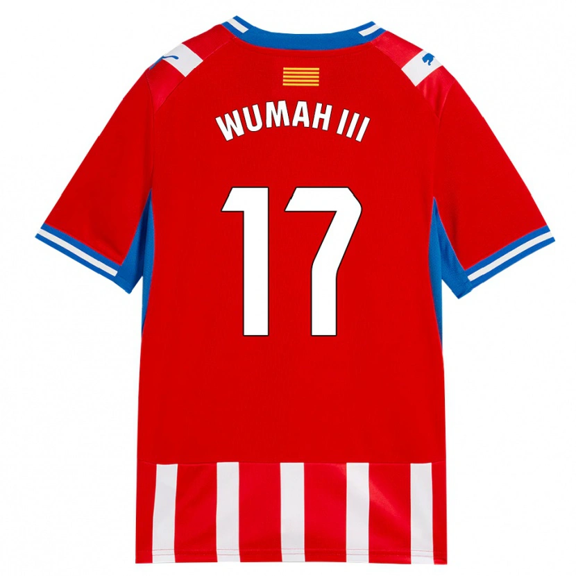 Danxen Donna Maglia Edward Wumah Iii #17 Rosso Bianco Azzurro Kit Gara Home 2026/27 Maglietta