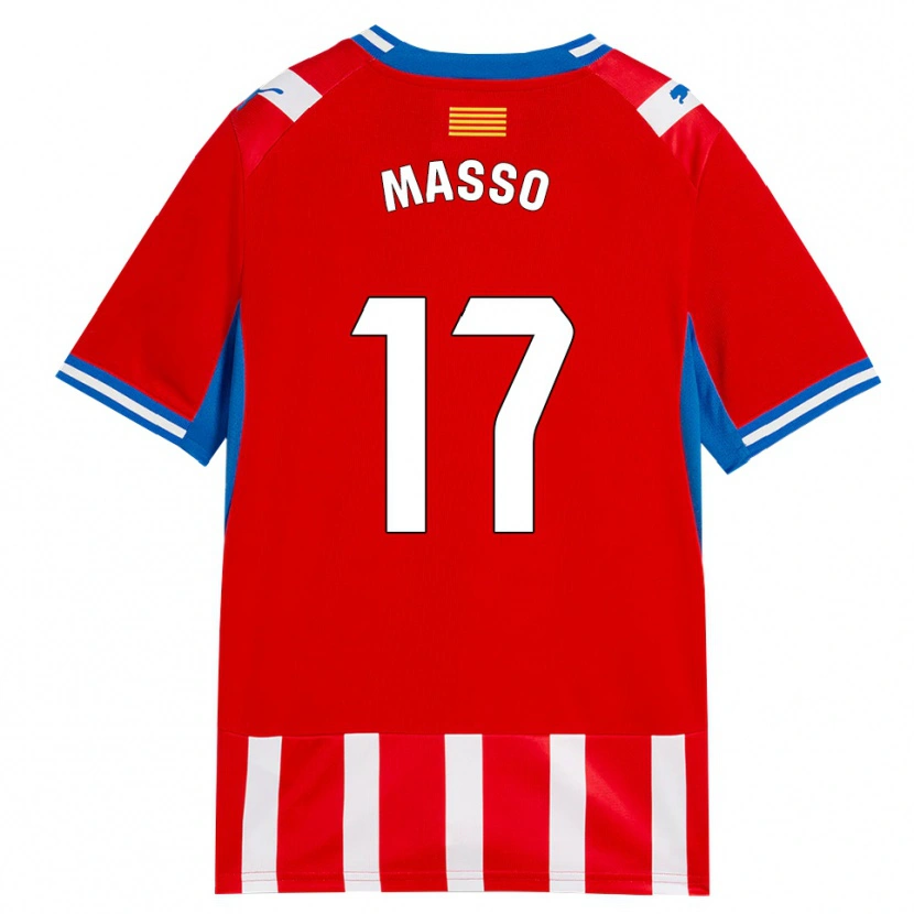 Danxen Donna Maglia Ainoa Massó #17 Rosso Bianco Azzurro Kit Gara Home 2026/27 Maglietta