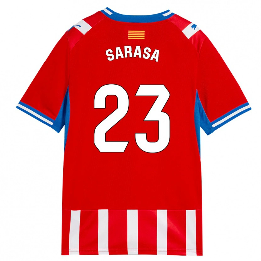 Danxen Donna Maglia Javi Sarasa #23 Rosso Bianco Azzurro Kit Gara Home 2026/27 Maglietta