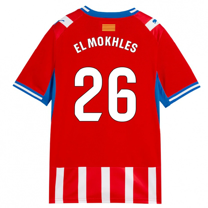 Danxen Donna Maglia Adam El Mokhles #26 Rosso Bianco Azzurro Kit Gara Home 2026/27 Maglietta