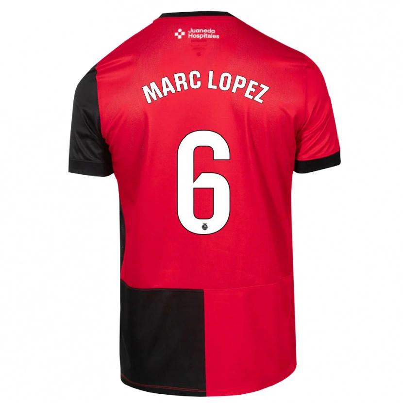 Danxen Donna Maglia Marc López #6 Nero Rosso Bianco Kit Gara Home 2026/27 Maglietta