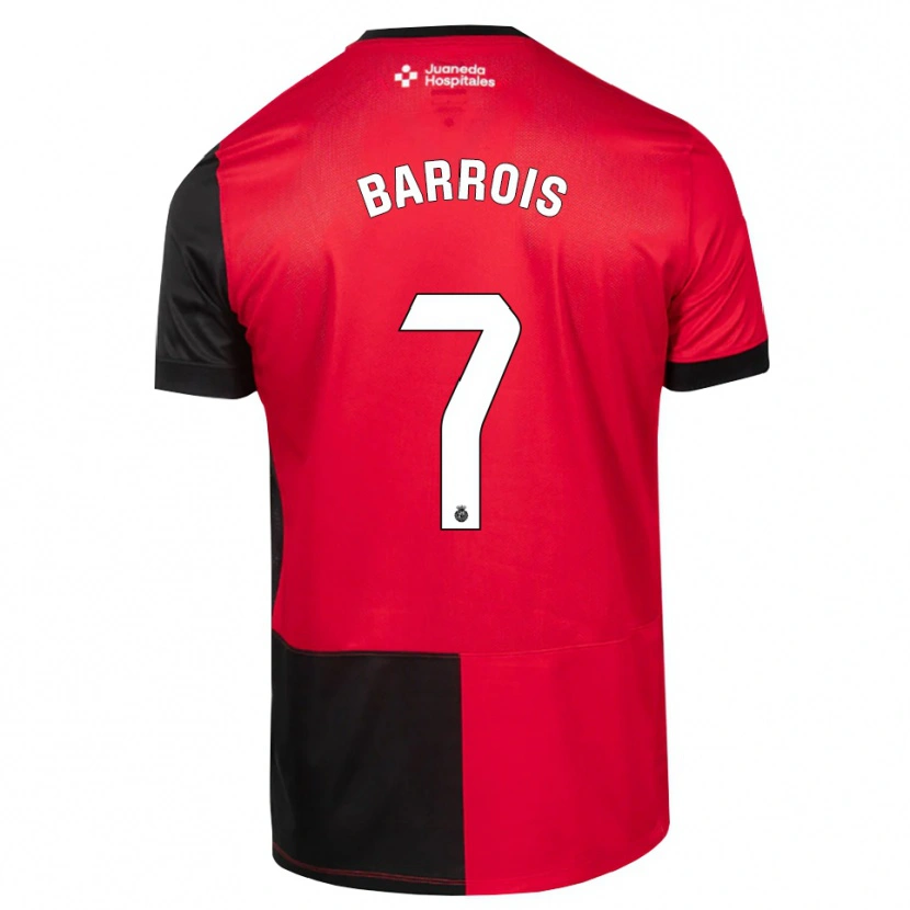 Danxen Donna Maglia Eliott Barrois #7 Nero Rosso Bianco Kit Gara Home 2026/27 Maglietta