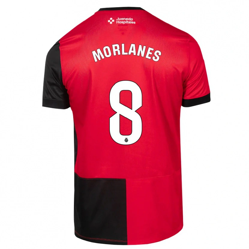 Danxen Donna Maglia Manu Morlanes #8 Nero Rosso Bianco Kit Gara Home 2026/27 Maglietta