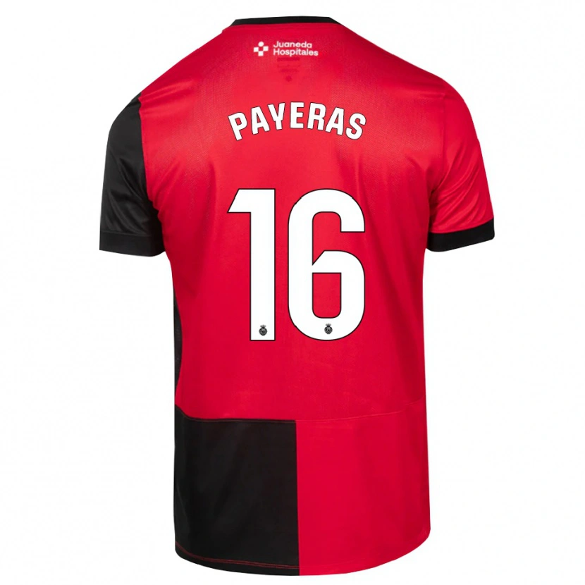 Danxen Donna Maglia Martí Payeras #16 Nero Rosso Bianco Kit Gara Home 2026/27 Maglietta