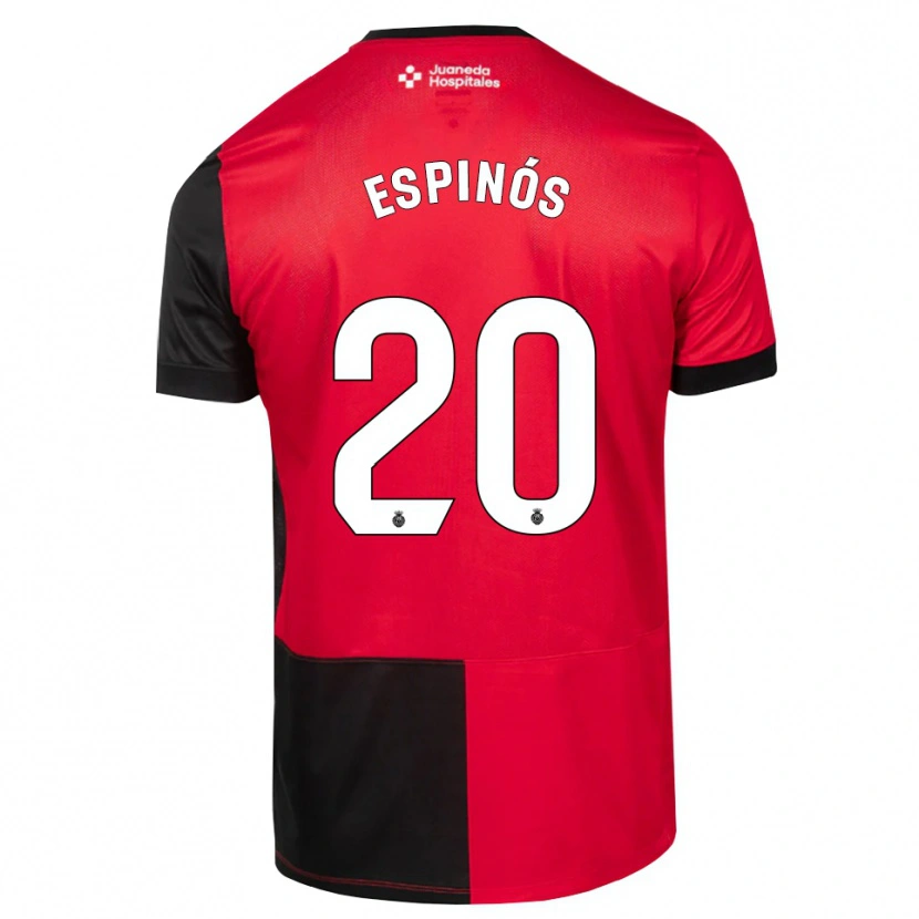 Danxen Donna Maglia Nico Espinós #20 Nero Rosso Bianco Kit Gara Home 2026/27 Maglietta