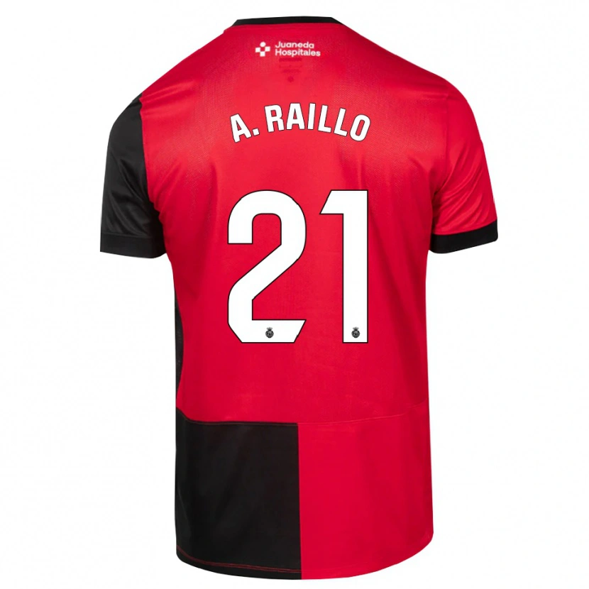 Danxen Donna Maglia Antonio Raíllo #21 Nero Rosso Bianco Kit Gara Home 2026/27 Maglietta