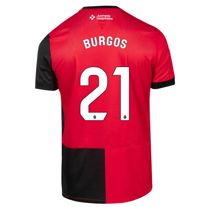 Danxen Donna Maglia Hugo Burgos #21 Nero Rosso Bianco Kit Gara Home 2026/27 Maglietta