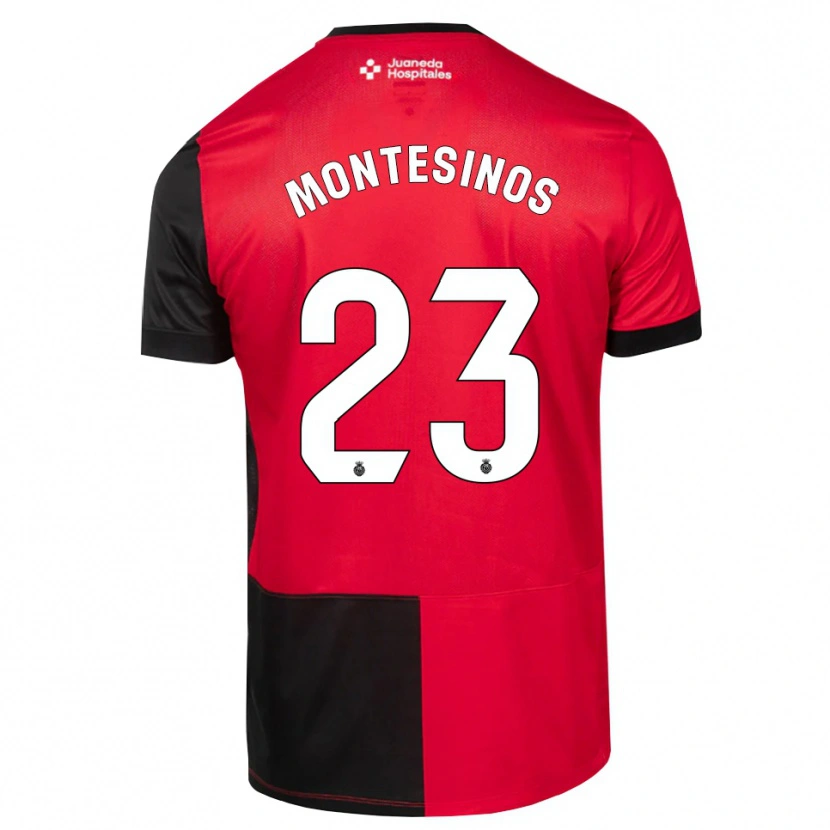 Danxen Donna Maglia Pol Montesinos #23 Nero Rosso Bianco Kit Gara Home 2026/27 Maglietta
